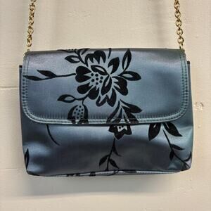 Liz Claiborne Vintage 90s 00s Y2K Satin Floral Crossbody Bag